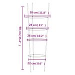 Casa si Gradina - Gradina si terasa - Garduri, panouri si accesorii - Suport plante de gradina cu 4 inele, 5 buc, verde, 45 cm, otel - Infinity.ro