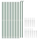 Casa si Gradina - Gradina si terasa - Garduri, panouri si accesorii - Gard plasa de sarma cu tarusi de fixare, verde, 1,8x25 m - Infinity.ro