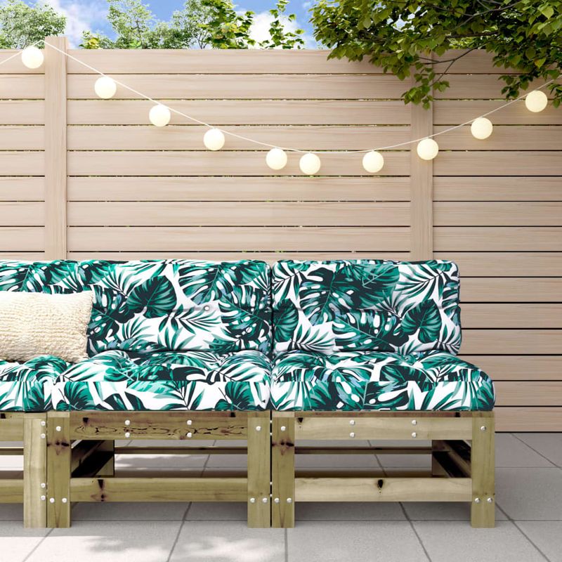 Casa si Gradina - Gradina si terasa - Mobilier exterior - Canapele si fotolii gradina - Canapele de mijloc cu perne, 2 buc., lemn de pin tratat, pin impregnat - Infinity.ro