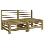 Casa si Gradina - Gradina si terasa - Mobilier exterior - Canapele si fotolii gradina - Canapele de mijloc cu perne, 2 buc., lemn de pin tratat, pin impregnat - Infinity.ro