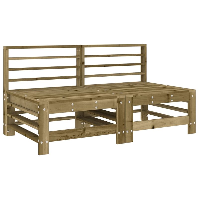 Casa si Gradina - Gradina si terasa - Mobilier exterior - Canapele si fotolii gradina - Canapele de mijloc cu perne, 2 buc., lemn de pin tratat, pin impregnat - Infinity.ro