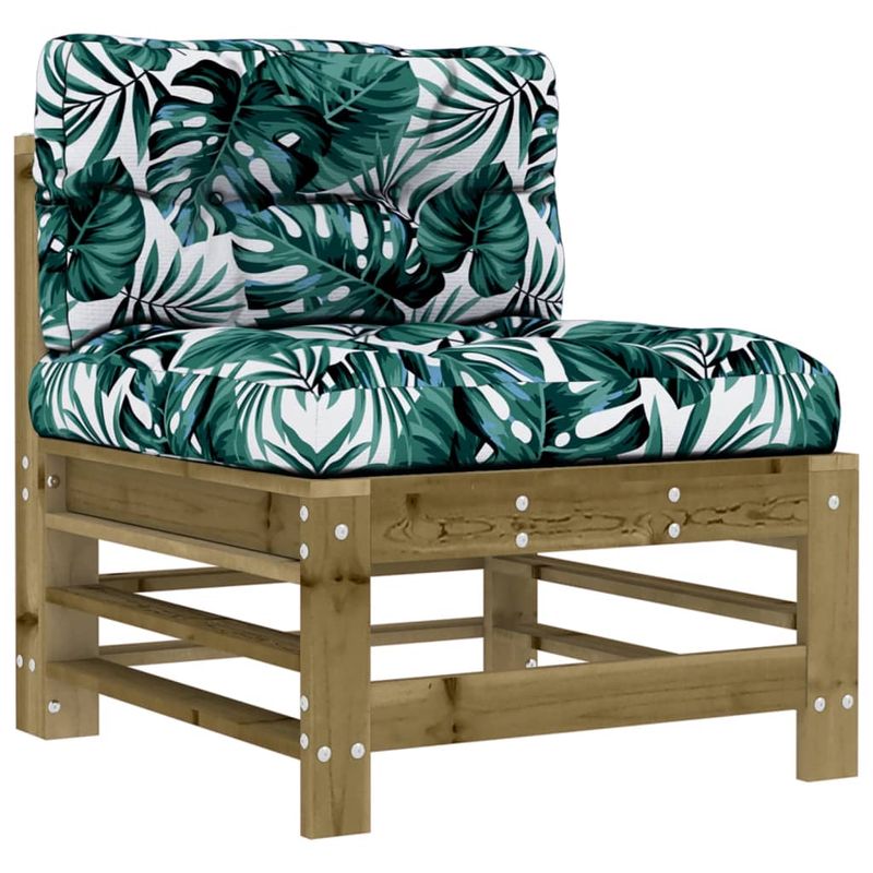 Casa si Gradina - Gradina si terasa - Mobilier exterior - Canapele si fotolii gradina - Canapele de mijloc cu perne, 2 buc., lemn de pin tratat, pin impregnat - Infinity.ro