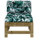 Casa si Gradina - Gradina si terasa - Mobilier exterior - Canapele si fotolii gradina - Canapele de mijloc cu perne, 2 buc., lemn de pin tratat, pin impregnat - Infinity.ro