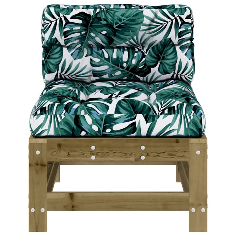Casa si Gradina - Gradina si terasa - Mobilier exterior - Canapele si fotolii gradina - Canapele de mijloc cu perne, 2 buc., lemn de pin tratat, pin impregnat - Infinity.ro