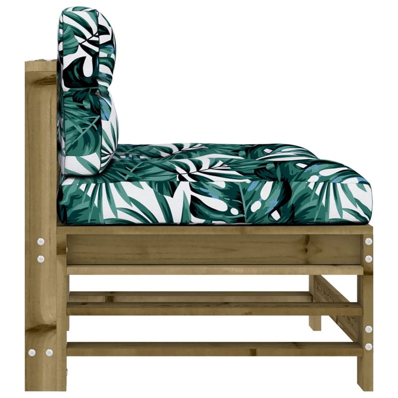 Casa si Gradina - Gradina si terasa - Mobilier exterior - Canapele si fotolii gradina - Canapele de mijloc cu perne, 2 buc., lemn de pin tratat, pin impregnat - Infinity.ro