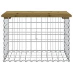Casa si Gradina - Gradina si terasa - Mobilier exterior - Bancute de gradina - Banca gradina, design gabion, 63x44x42 cm, lemn pin impregnat - Infinity.ro