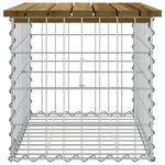 Casa si Gradina - Gradina si terasa - Mobilier exterior - Bancute de gradina - Banca gradina, design gabion, 63x44x42 cm, lemn pin impregnat - Infinity.ro