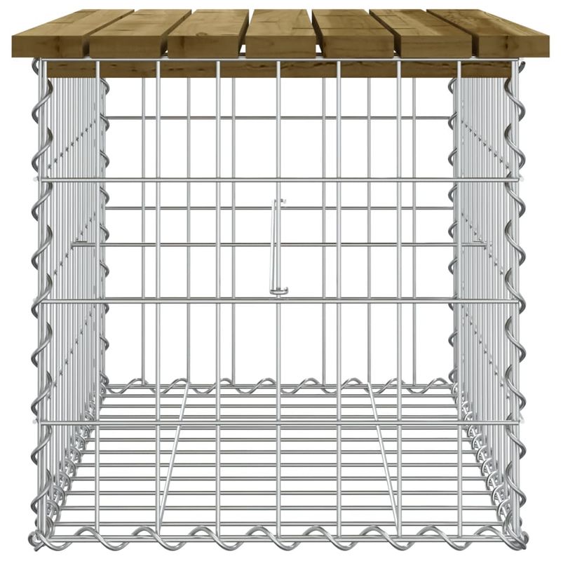 Casa si Gradina - Gradina si terasa - Mobilier exterior - Bancute de gradina - Banca gradina, design gabion, 63x44x42 cm, lemn pin impregnat - Infinity.ro