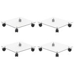 Casa si Gradina - Gradinarit si plante - Plante si ghivece - Ghivece si suporturi - Suport cu role de plante 4 buc 35x35cm sticla securizata patrat - Infinity.ro