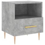 Casa si Gradina - Mobilier - Comode si corpuri - Noptiere - Noptiera, gri beton, 40x35x47,5 cm, lemn compozit - Infinity.ro