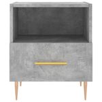 Casa si Gradina - Mobilier - Comode si corpuri - Noptiere - Noptiera, gri beton, 40x35x47,5 cm, lemn compozit - Infinity.ro