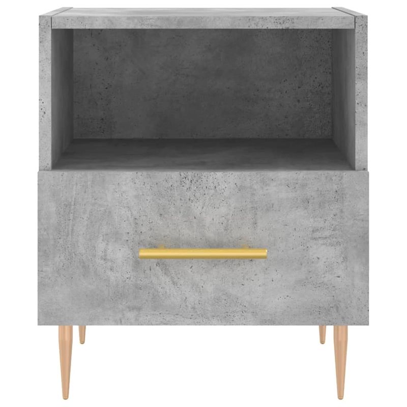 Casa si Gradina - Mobilier - Comode si corpuri - Noptiere - Noptiera, gri beton, 40x35x47,5 cm, lemn compozit - Infinity.ro