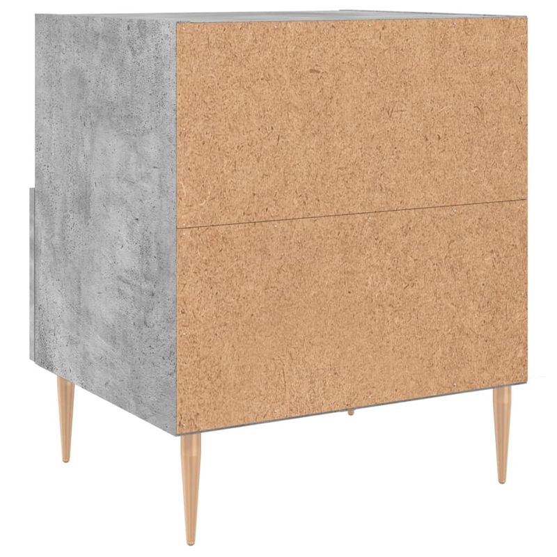 Casa si Gradina - Mobilier - Comode si corpuri - Noptiere - Noptiera, gri beton, 40x35x47,5 cm, lemn compozit - Infinity.ro