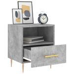 Casa si Gradina - Mobilier - Comode si corpuri - Noptiere - Noptiera, gri beton, 40x35x47,5 cm, lemn compozit - Infinity.ro