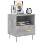 Casa si Gradina - Mobilier - Comode si corpuri - Noptiere - Noptiera, gri beton, 40x35x47,5 cm, lemn compozit - Infinity.ro