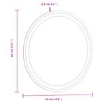 Casa si Gradina - Decoratiuni - Oglinzi - Oglinda de baie cu LED, 60 cm, rotunda - Infinity.ro