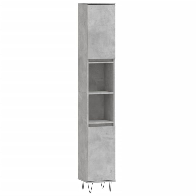 Casa si Gradina - Mobilier - Seturi de mobilier - Seturi baie - Set mobilier de baie, 3 piese, gri beton, lemn compozit - Infinity.ro