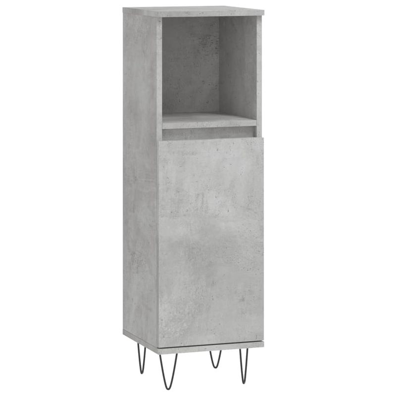 Casa si Gradina - Mobilier - Seturi de mobilier - Seturi baie - Set mobilier de baie, 3 piese, gri beton, lemn compozit - Infinity.ro