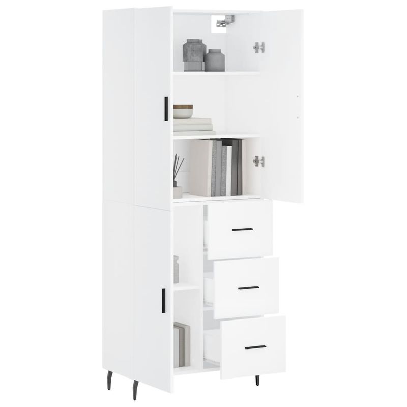 Casa si Gradina - Mobilier - Comode si corpuri - Comode - Dulap inalt, alb, 69,5x34x180 cm, lemn compozit - Infinity.ro