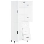 Casa si Gradina - Mobilier - Comode si corpuri - Comode - Dulap inalt, alb, 69,5x34x180 cm, lemn compozit - Infinity.ro