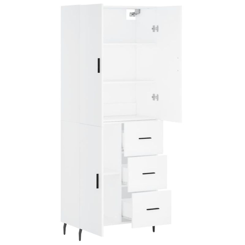 Casa si Gradina - Mobilier - Comode si corpuri - Comode - Dulap inalt, alb, 69,5x34x180 cm, lemn compozit - Infinity.ro