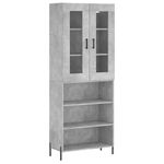 Casa si Gradina - Mobilier - Comode si corpuri - Corpuri bucatarie - Dulap inalt, gri beton, 69,5x34x180, lemn compozit - Infinity.ro