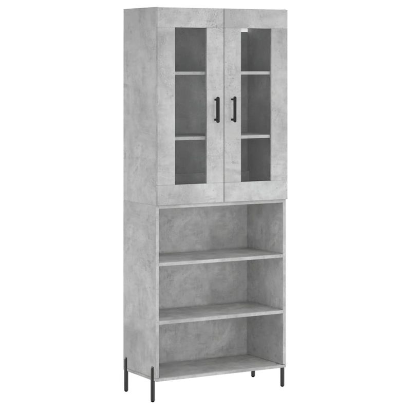 Casa si Gradina - Mobilier - Comode si corpuri - Corpuri bucatarie - Dulap inalt, gri beton, 69,5x34x180, lemn compozit - Infinity.ro