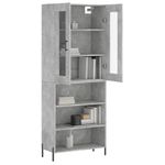 Casa si Gradina - Mobilier - Comode si corpuri - Corpuri bucatarie - Dulap inalt, gri beton, 69,5x34x180, lemn compozit - Infinity.ro