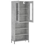 Casa si Gradina - Mobilier - Comode si corpuri - Corpuri bucatarie - Dulap inalt, gri beton, 69,5x34x180, lemn compozit - Infinity.ro