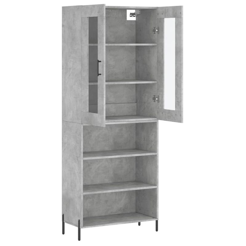 Casa si Gradina - Mobilier - Comode si corpuri - Corpuri bucatarie - Dulap inalt, gri beton, 69,5x34x180, lemn compozit - Infinity.ro