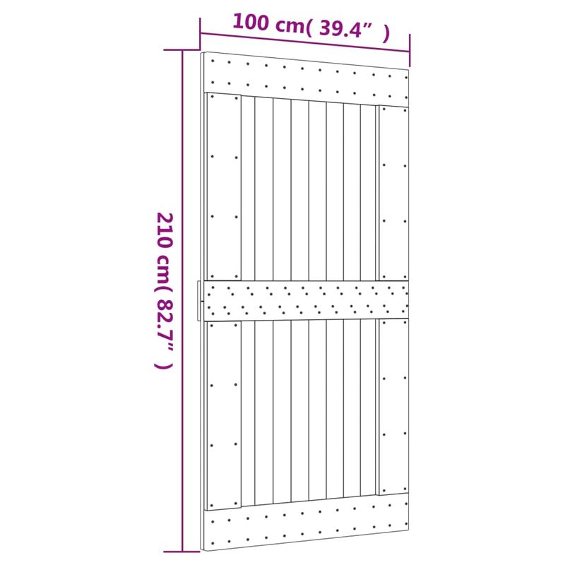 Casa si Gradina - Constructii - Usi interior, exterior si garaj - Usi interior - Usa glisanta cu set feronerie, 100x210 cm, lemn masiv de pin - Infinity.ro