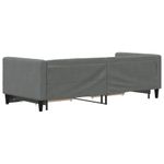 Casa si Gradina - Mobilier - Paturi si accesorii - Paturi - Pat de zi cu extensie si sertare, gri inchis, 80x200 cm textil - Infinity.ro