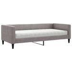 Casa si Gradina - Mobilier - Paturi si accesorii - Paturi - Pat de zi cu saltea, gri taupe, 90x200 cm, textil - Infinity.ro
