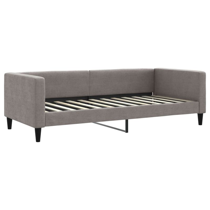 Casa si Gradina - Mobilier - Paturi si accesorii - Paturi - Pat de zi cu saltea, gri taupe, 90x200 cm, textil - Infinity.ro