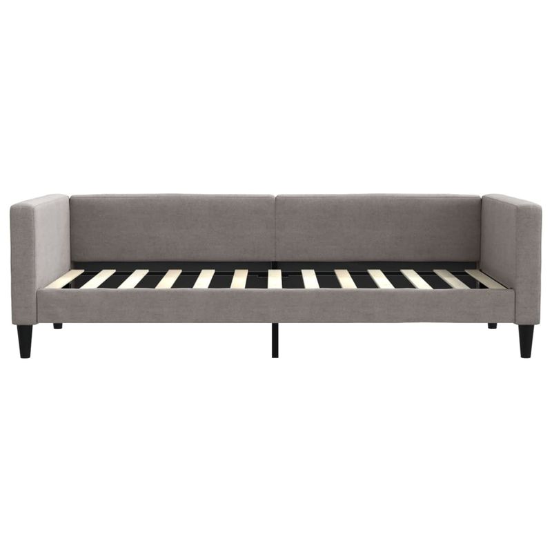 Casa si Gradina - Mobilier - Paturi si accesorii - Paturi - Pat de zi cu saltea, gri taupe, 90x200 cm, textil - Infinity.ro