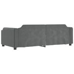 Casa si Gradina - Mobilier - Paturi si accesorii - Paturi - Pat de zi cu extensie, gri inchis, 100x200 cm, textil - Infinity.ro
