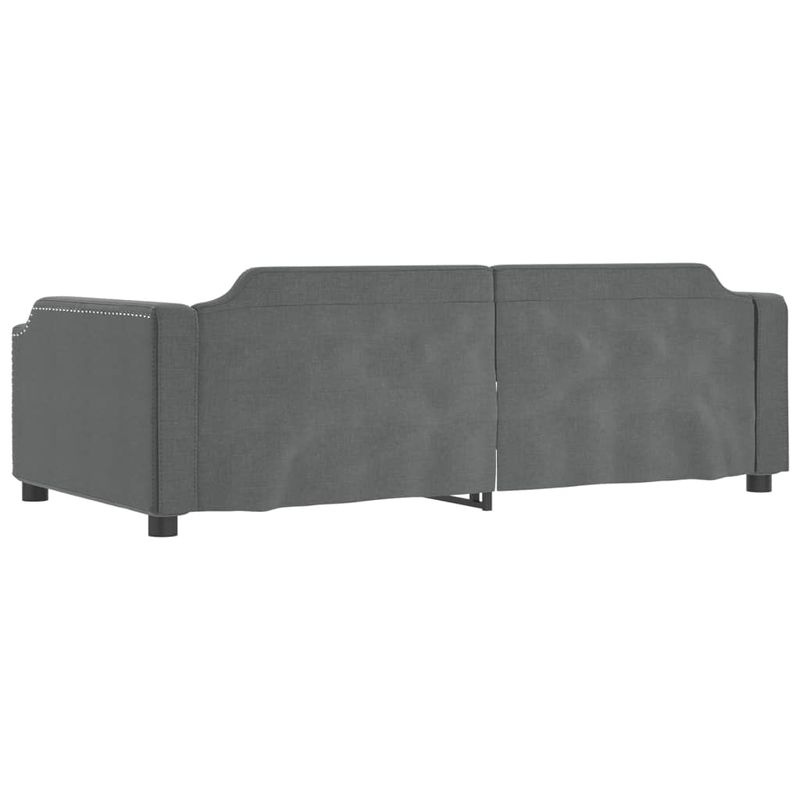 Casa si Gradina - Mobilier - Paturi si accesorii - Paturi - Pat de zi cu extensie, gri inchis, 100x200 cm, textil - Infinity.ro