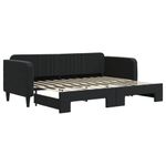 Casa si Gradina - Mobilier - Paturi si accesorii - Paturi - Pat de zi cu extensie, negru, 80x200 cm, catifea - Infinity.ro