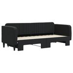Casa si Gradina - Mobilier - Paturi si accesorii - Paturi - Pat de zi cu extensie, negru, 80x200 cm, catifea - Infinity.ro