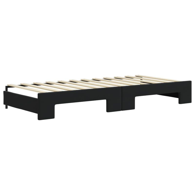 Casa si Gradina - Mobilier - Paturi si accesorii - Paturi - Pat de zi cu extensie, negru, 80x200 cm, catifea - Infinity.ro