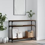 Casa si Gradina - Mobilier - Comode si corpuri - Console - Masuta consola, stejar maro, 100x29x75 cm, lemn prelucrat - Infinity.ro