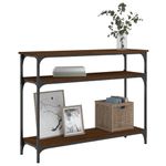 Casa si Gradina - Mobilier - Comode si corpuri - Console - Masuta consola, stejar maro, 100x29x75 cm, lemn prelucrat - Infinity.ro