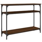 Casa si Gradina - Mobilier - Comode si corpuri - Console - Masuta consola, stejar maro, 100x29x75 cm, lemn prelucrat - Infinity.ro