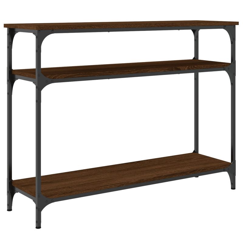 Casa si Gradina - Mobilier - Comode si corpuri - Console - Masuta consola, stejar maro, 100x29x75 cm, lemn prelucrat - Infinity.ro