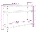 Casa si Gradina - Mobilier - Comode si corpuri - Console - Masuta consola, stejar maro, 100x29x75 cm, lemn prelucrat - Infinity.ro