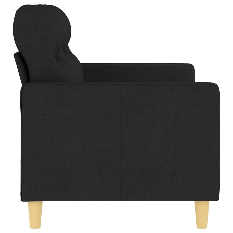 Casa si Gradina - Mobilier - Canapele si coltare - Canapele - Canapea cu 2 locuri, negru, 140 cm, material textil - Infinity.ro