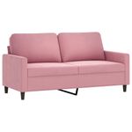 Casa si Gradina - Mobilier - Seturi de mobilier - Seturi living - Set de canapele cu perne, 2 piese, roz, catifea - Infinity.ro