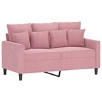 Casa si Gradina - Mobilier - Seturi de mobilier - Seturi living - Set de canapele cu perne, 2 piese, roz, catifea - Infinity.ro