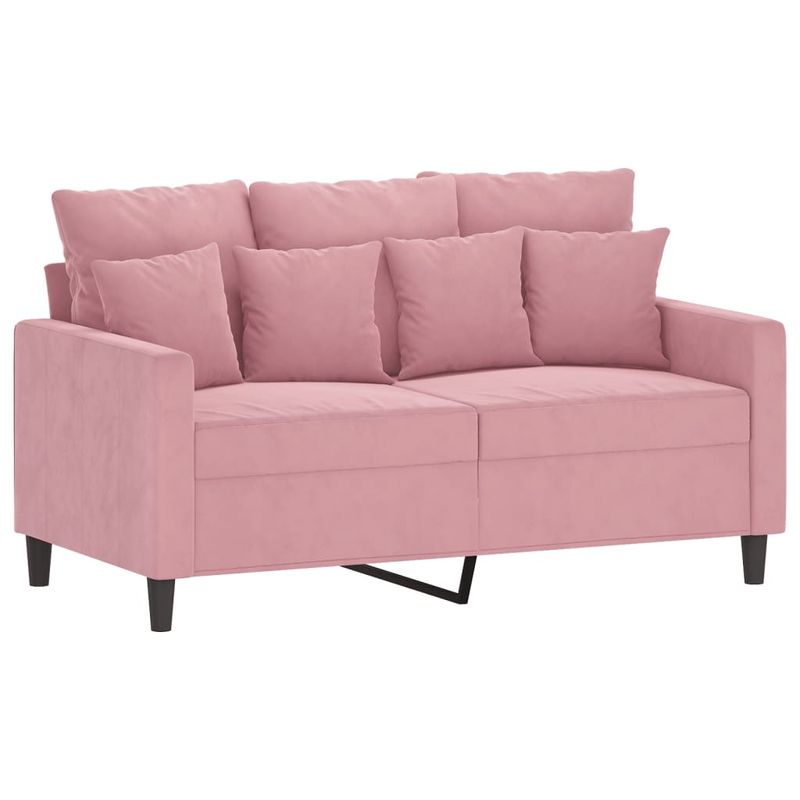 Casa si Gradina - Mobilier - Seturi de mobilier - Seturi living - Set de canapele cu perne, 2 piese, roz, catifea - Infinity.ro