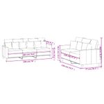 Casa si Gradina - Mobilier - Seturi de mobilier - Seturi living - Set de canapele cu perne, 2 piese, roz, catifea - Infinity.ro